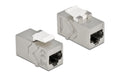 Delock Keystone Modul Cat.6A, Silber/Weiss Modul RJ45 Buche zu RJ45 Buchse
