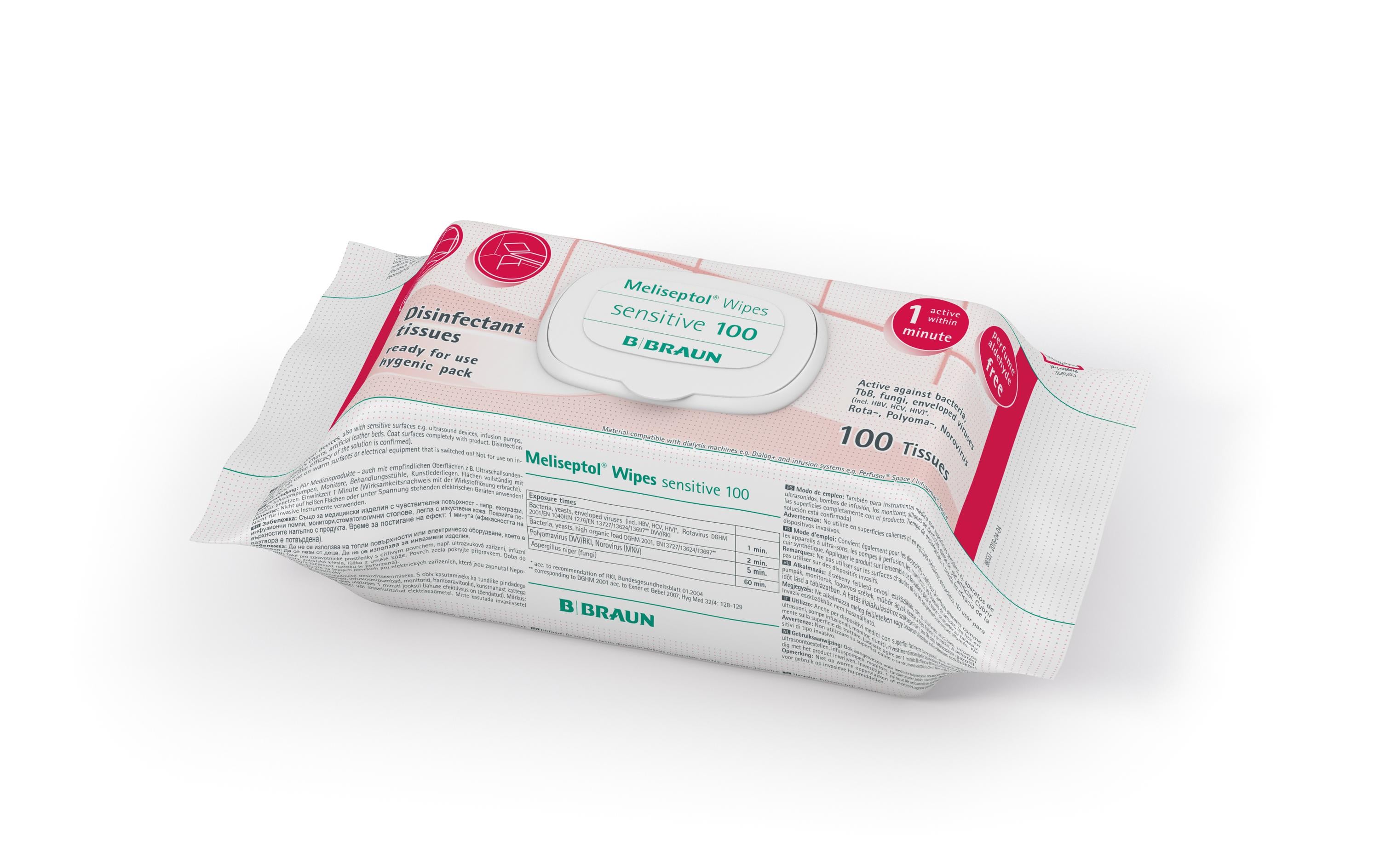 Meliseptol Wipes sensitive 100 Desinfektionstücher