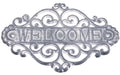 Chic Antique Schild "Welcome", antique Grau 20x28x5 cm (HxLxB), Eisen