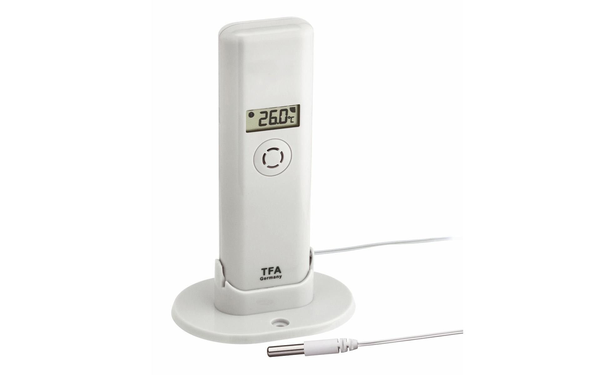 TFA WeatherHub T/H Display Sender mit Kabel, ohne Batterie