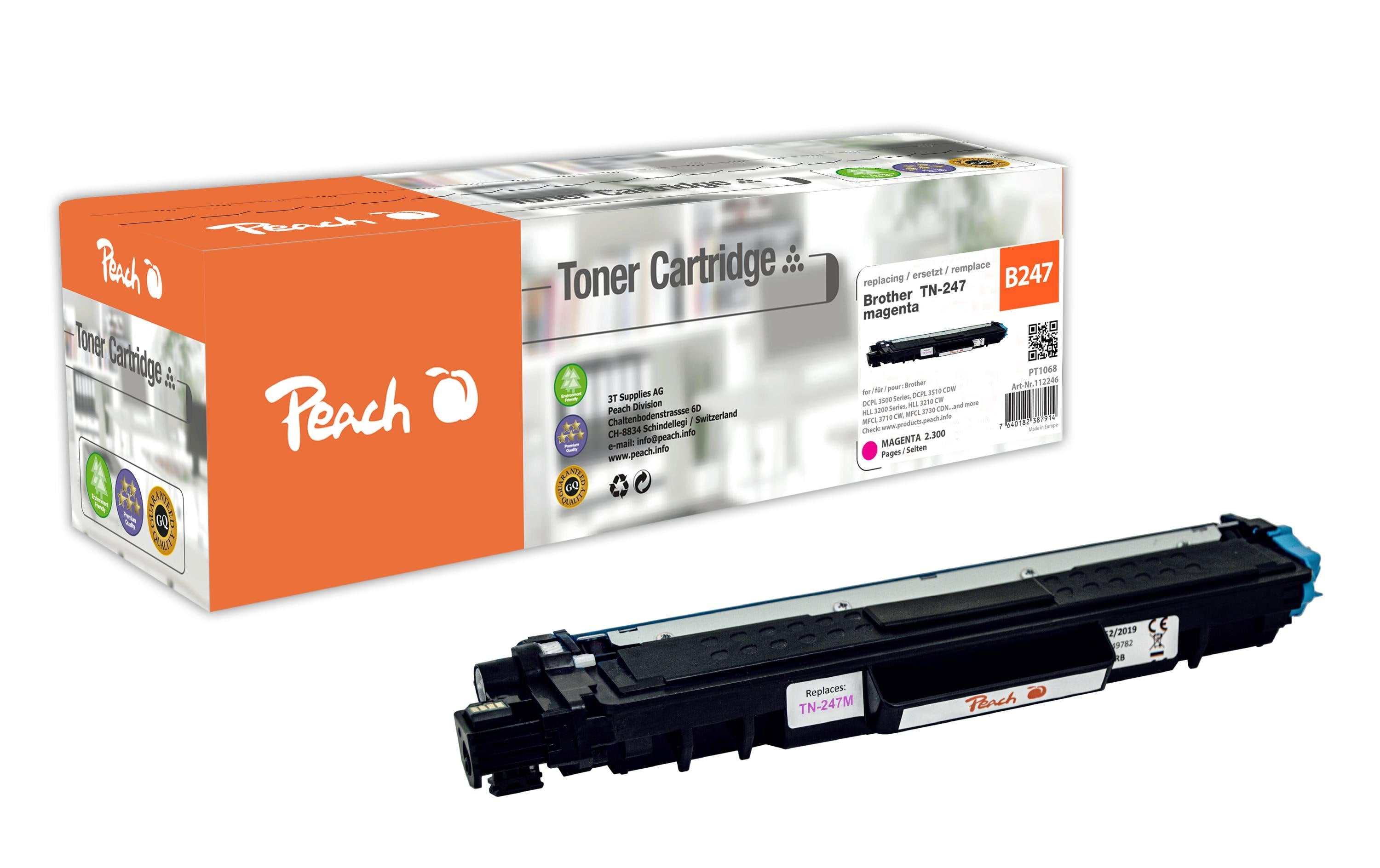 Peach Toner Brother TN-247M Magenta