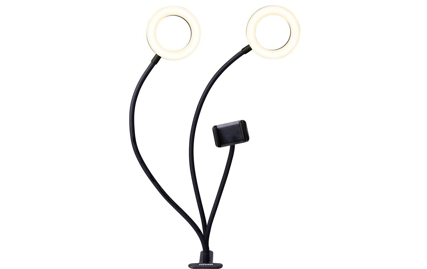 Dörr LED Selfie 2-er Ringlicht SLR Bi-Color zum Klemmen