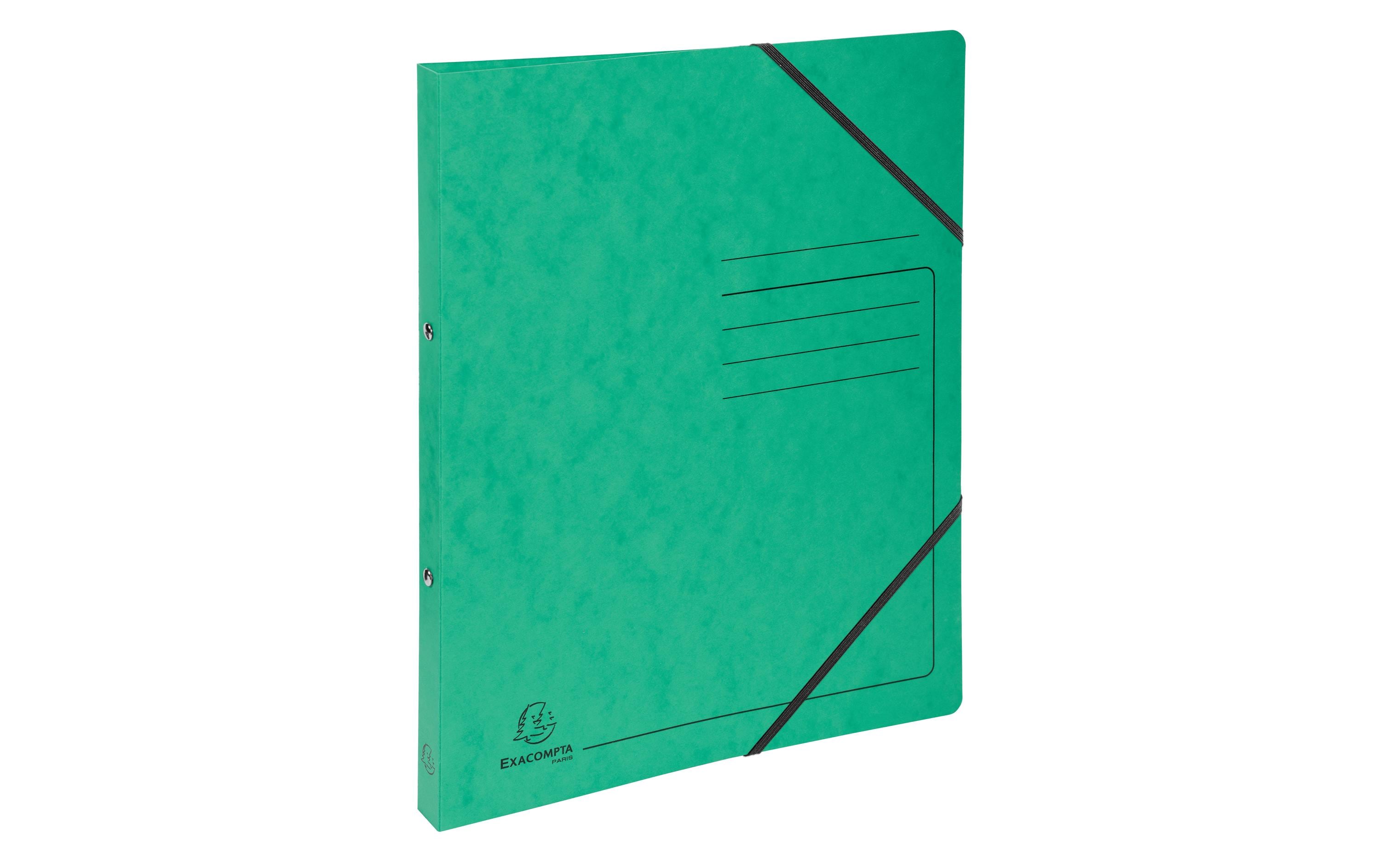 Exacompta Ringbuch Top Color 2 cm mit Gummiband, Format A4, Grün