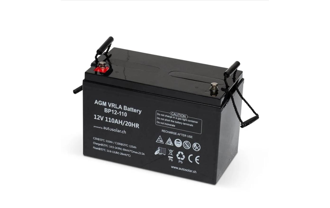 AutosolarAGM Batterie 12V/110Ah wartungsfrei