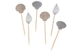 Rico Design Party-Piekser Muscheln natur, 67 - 75 mm, 6 Stück