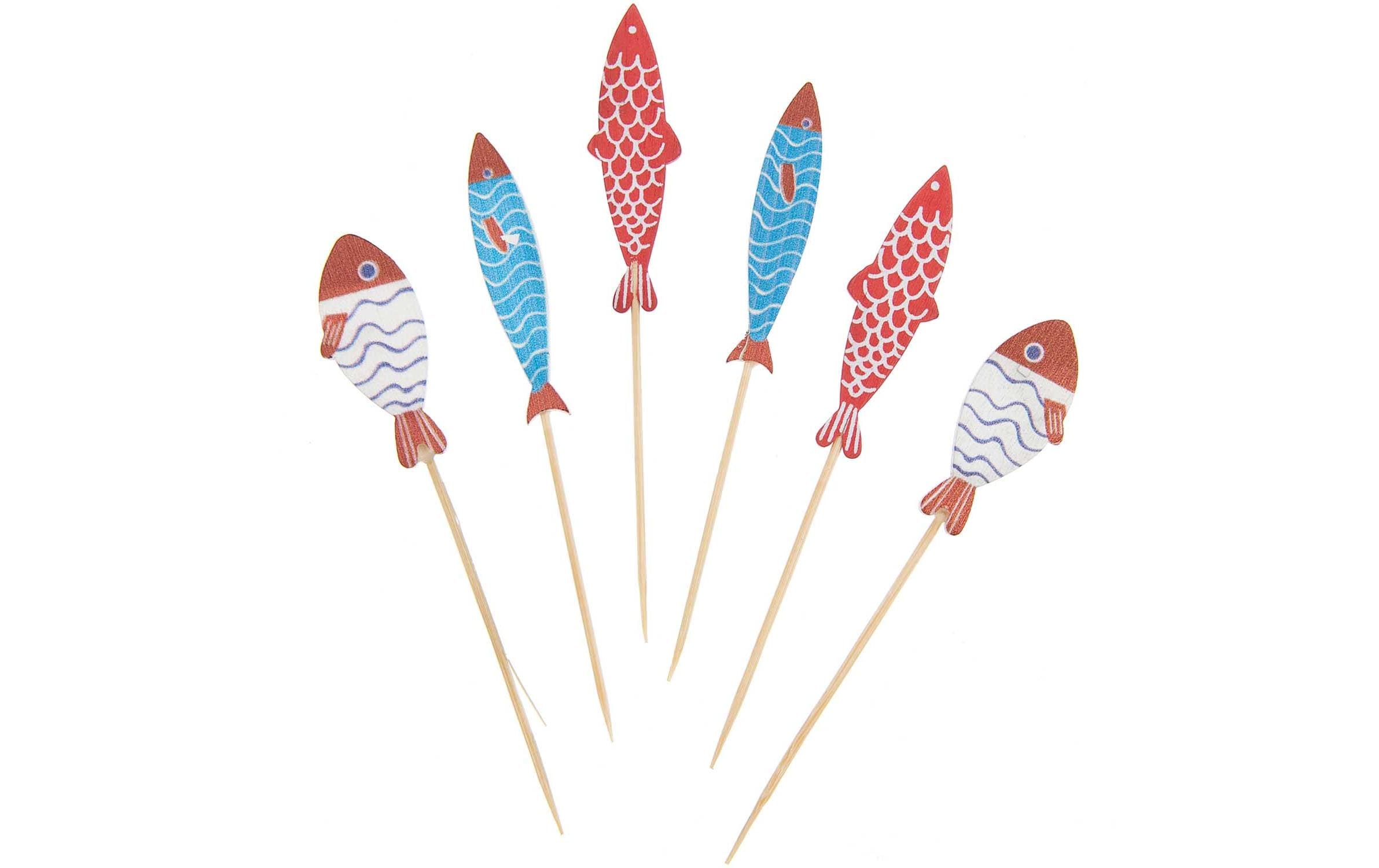 Rico Design Party-Piekser Fische 6 Stk, 75mm - 85mm