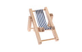 Rico Design Mini-Möbel Liegestuhl blau/weiss, Holz, 5,5x8cm