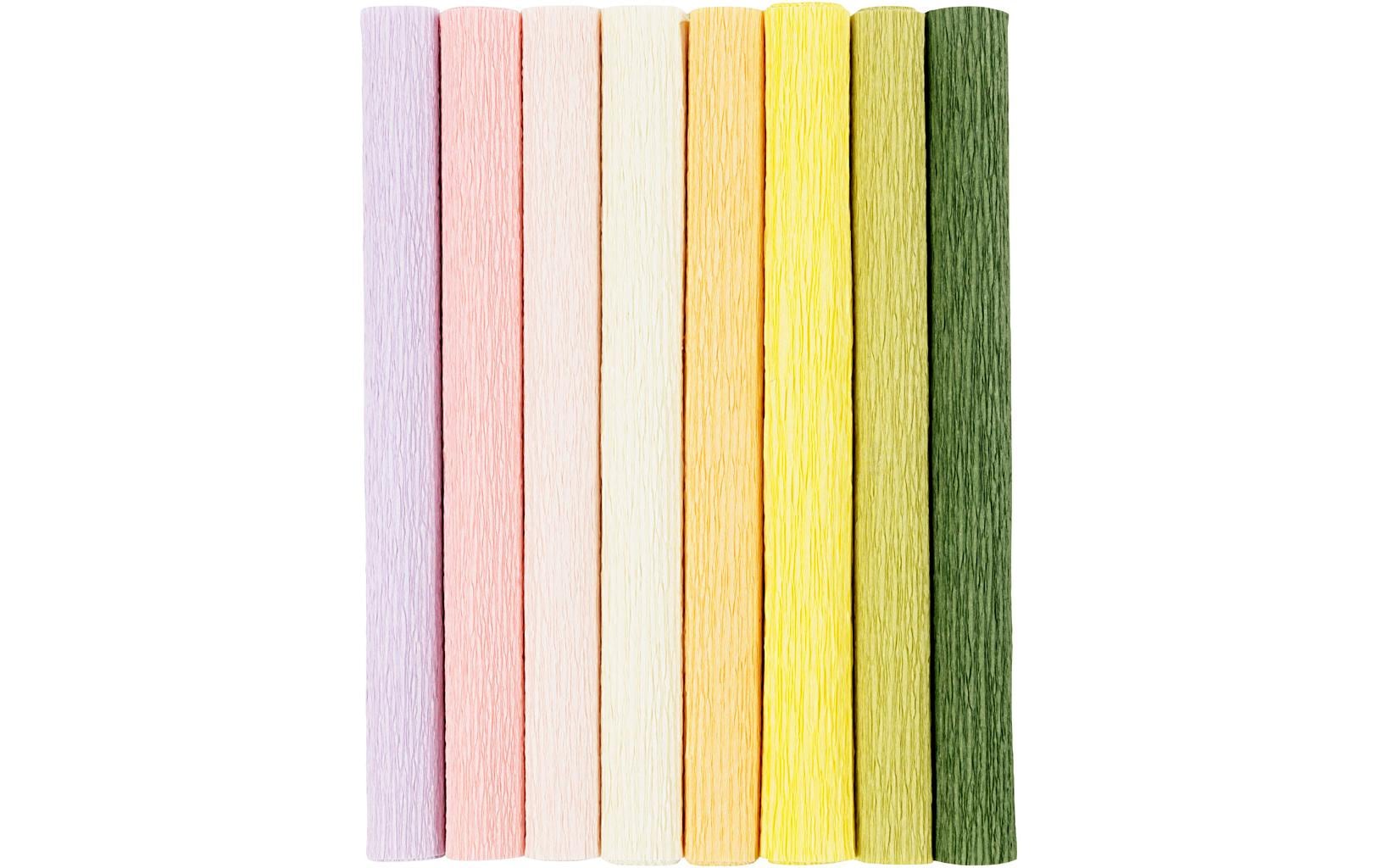 Creativ Company Krepppapier-Set Pastell 8 Rollen à 25 x 60 cm