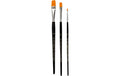 Creativ Company Flachpinsel Universal Nylon 3 Stück, Grösse 2 + 8 + 12
