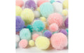 Creativ Company Pompons 15-40 mm, 75 Stück Glitzer Pastell