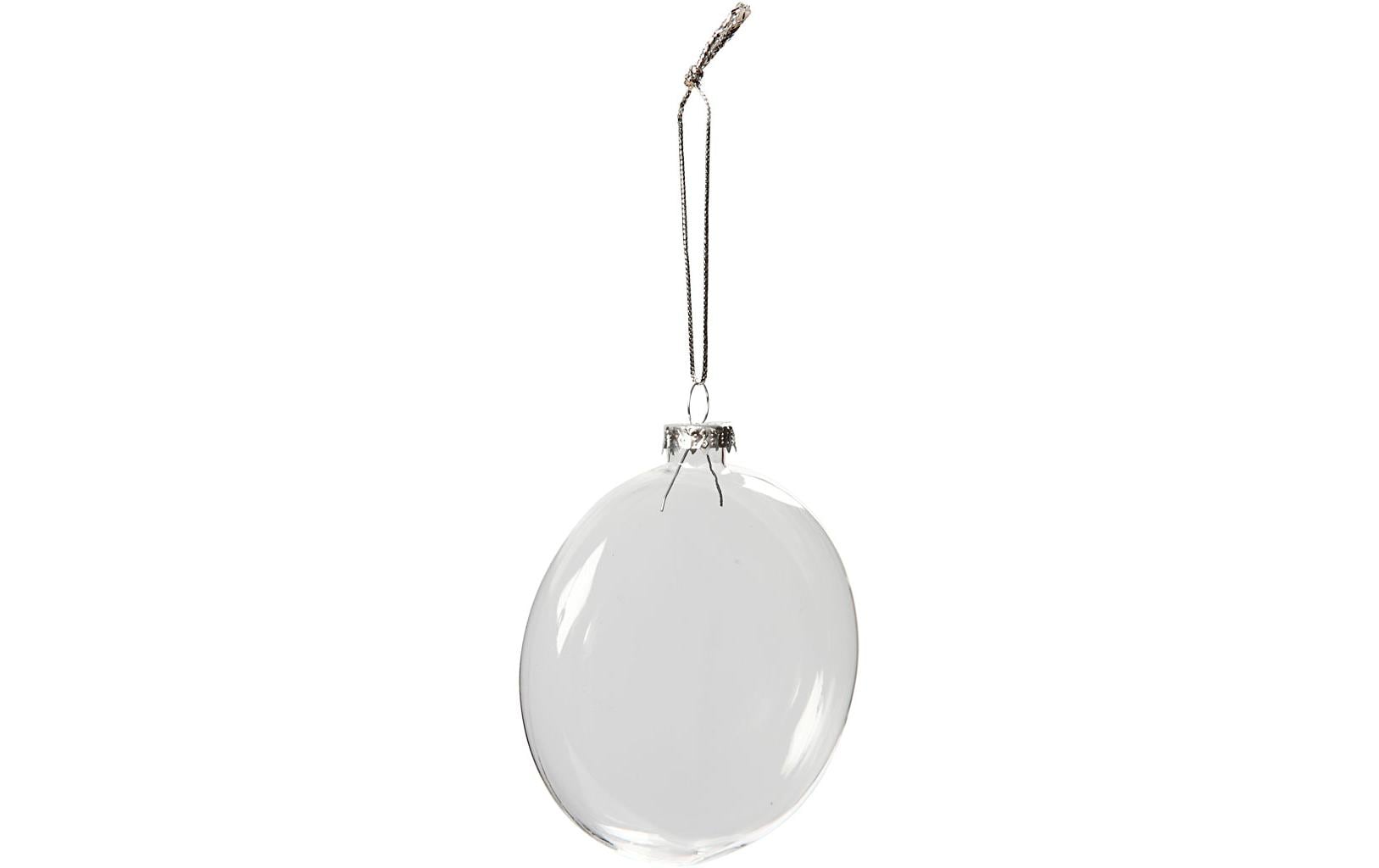 Creativ Company Weihnachtskugel flach 6 Stück, 8 x 2.1 cm