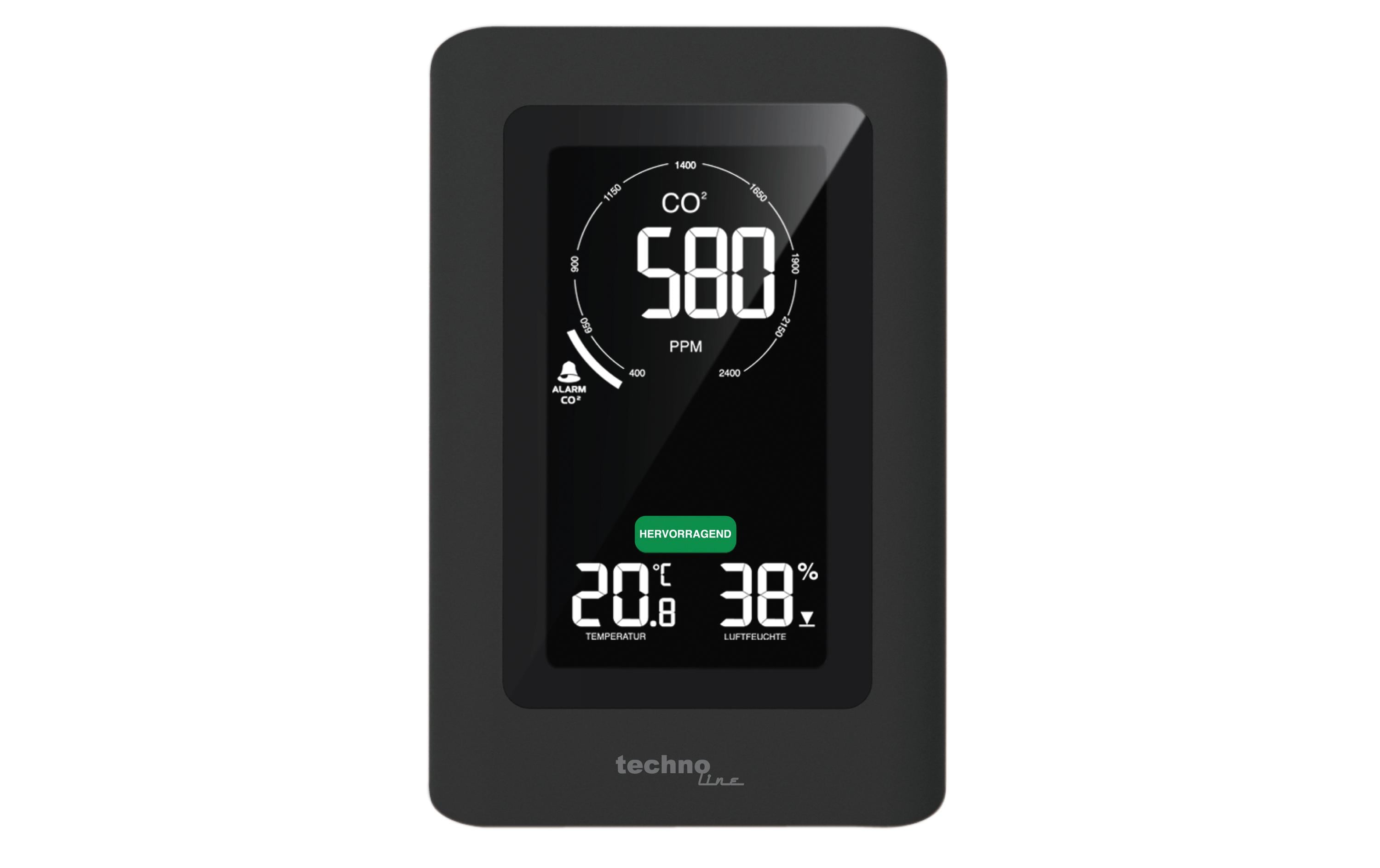 Technoline CO2 Luftgütemonitor WL1030 zur Überwachung der Raumluftqualität