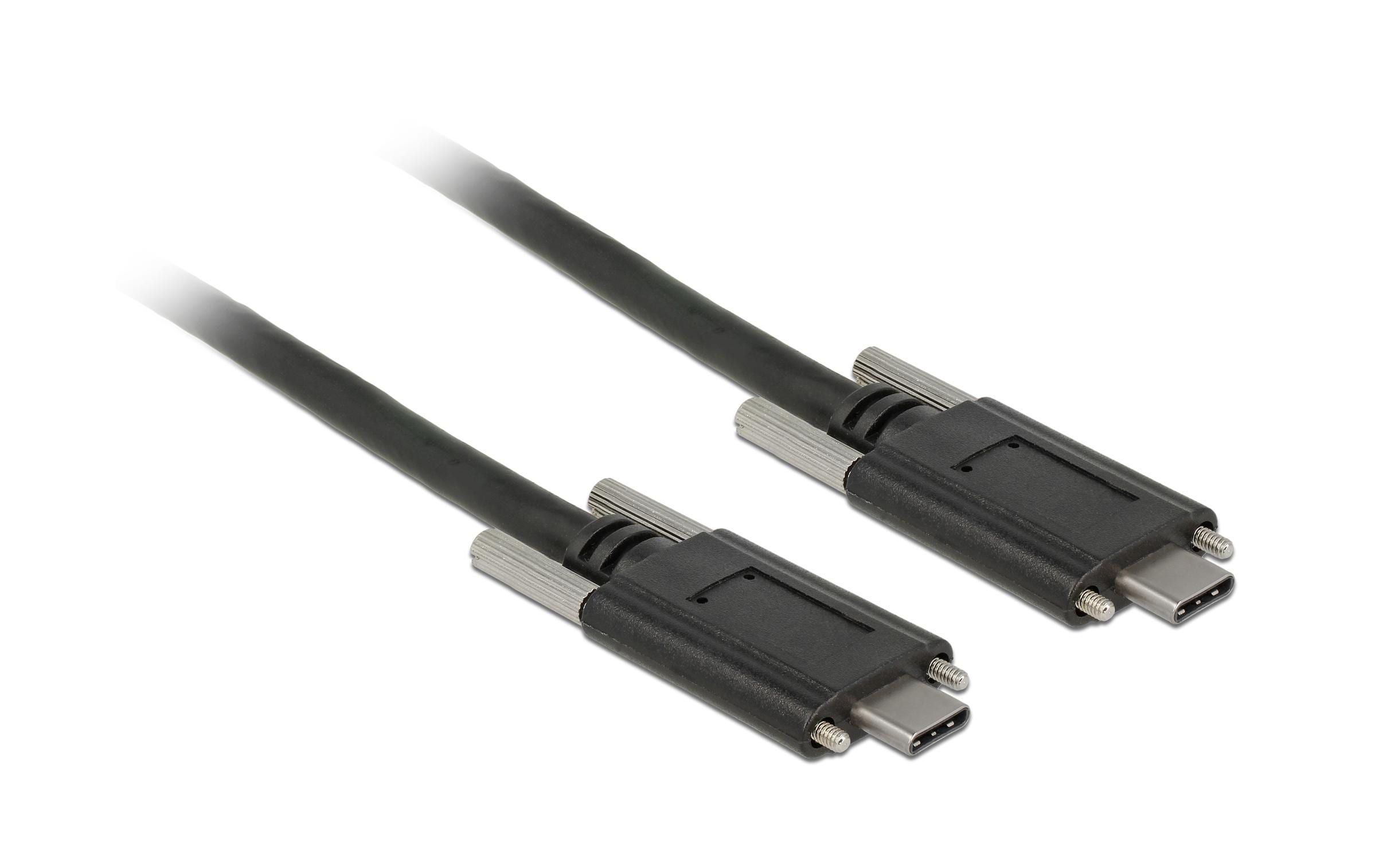 Delock USB3.1 Gen2 Kabel Typ-C zu C, 1m bis 10Gbps, schwarz, mit Schraube seitlich