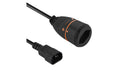 Verlängerungs-Netzkabel 1.4 m C14/T13 LOCK 3x1mm2, schwarz