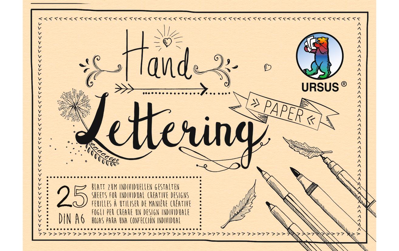 URSUS Handlettering Paper A6 25 Blatt, 210 g/m², Creme