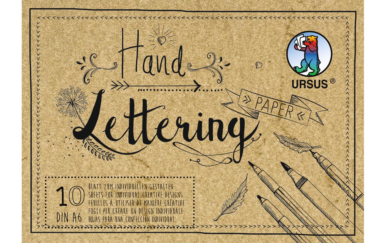 URSUS Handlettering Paper A6 Elefantenhaut 10 Blatt, 190 g/m², Braun