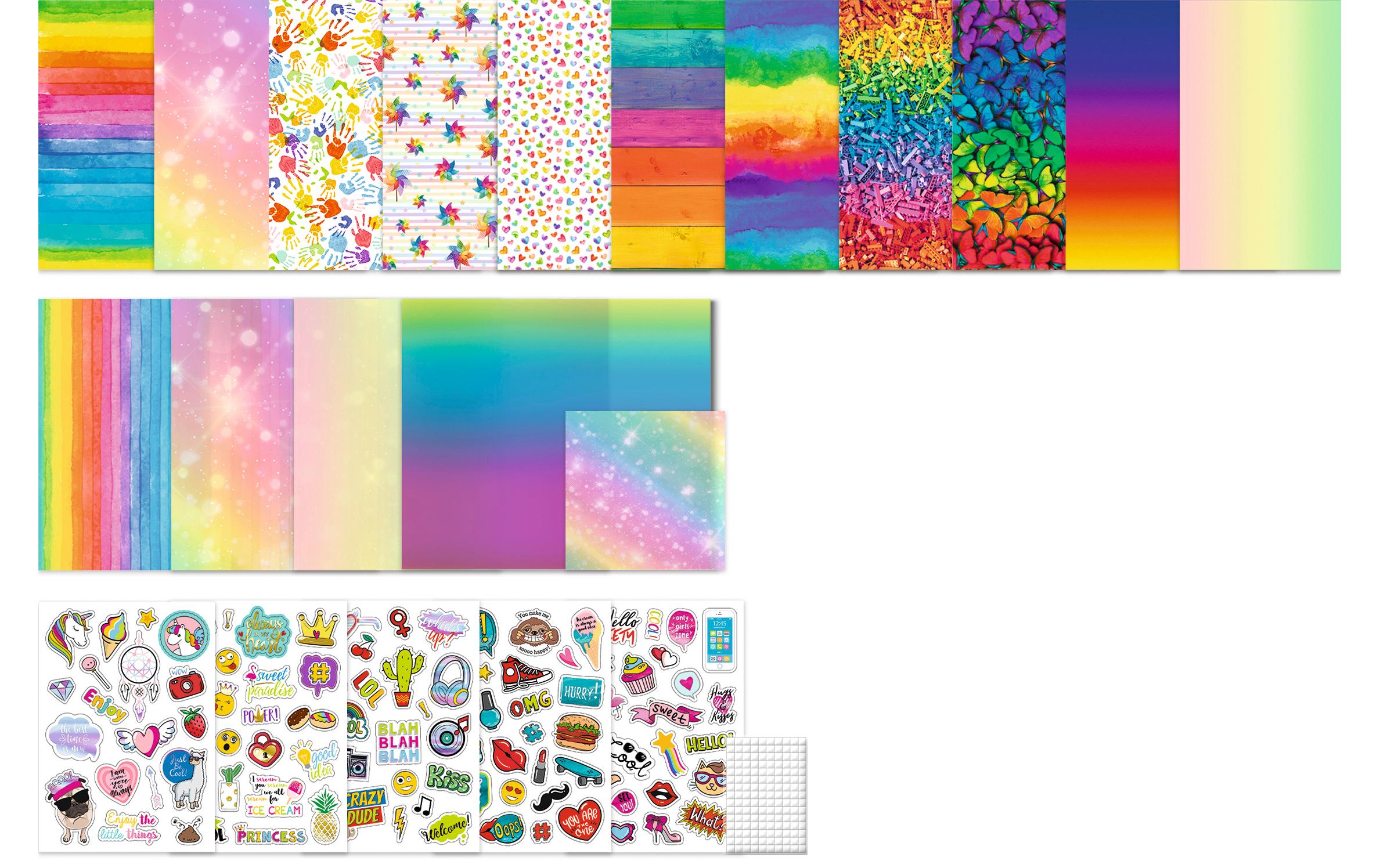 URSUS Bastelset Rainbow 26 Blatt sortiert