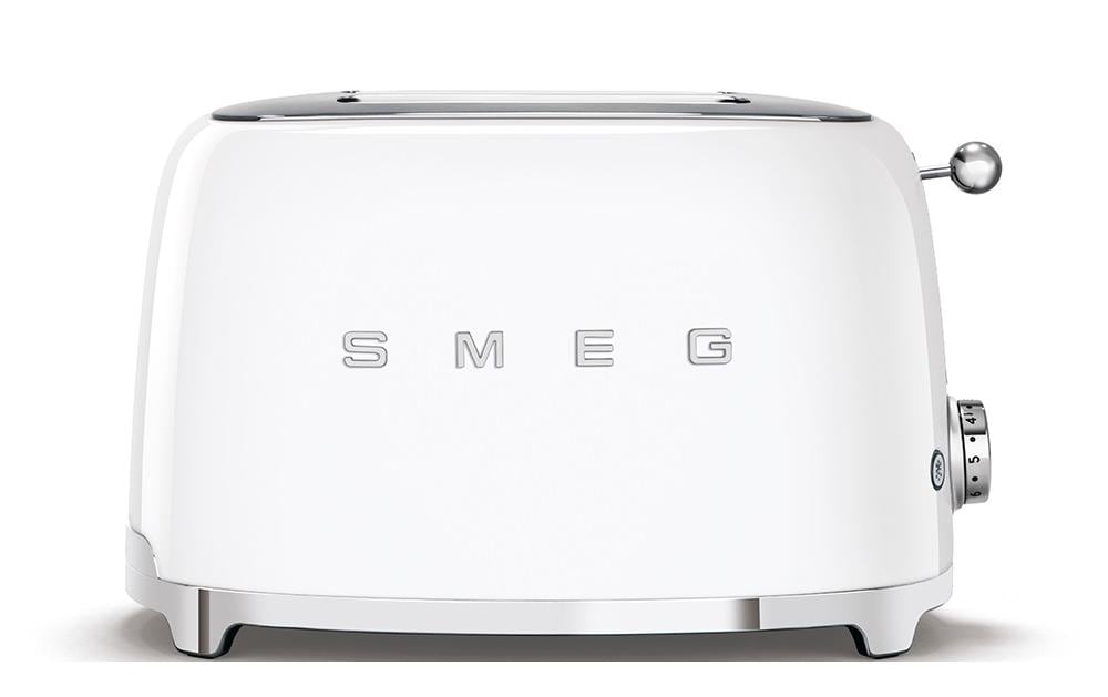 SMEG Toaster 50's TSF01WHEU 2 extra breite Toastschlitze, 950 Watt