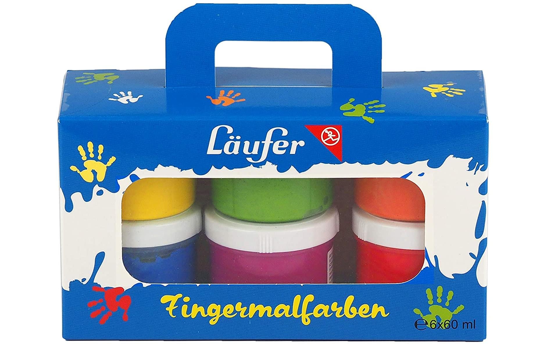 Läufer Fingermalfarben 6 Farben x 60 ml,