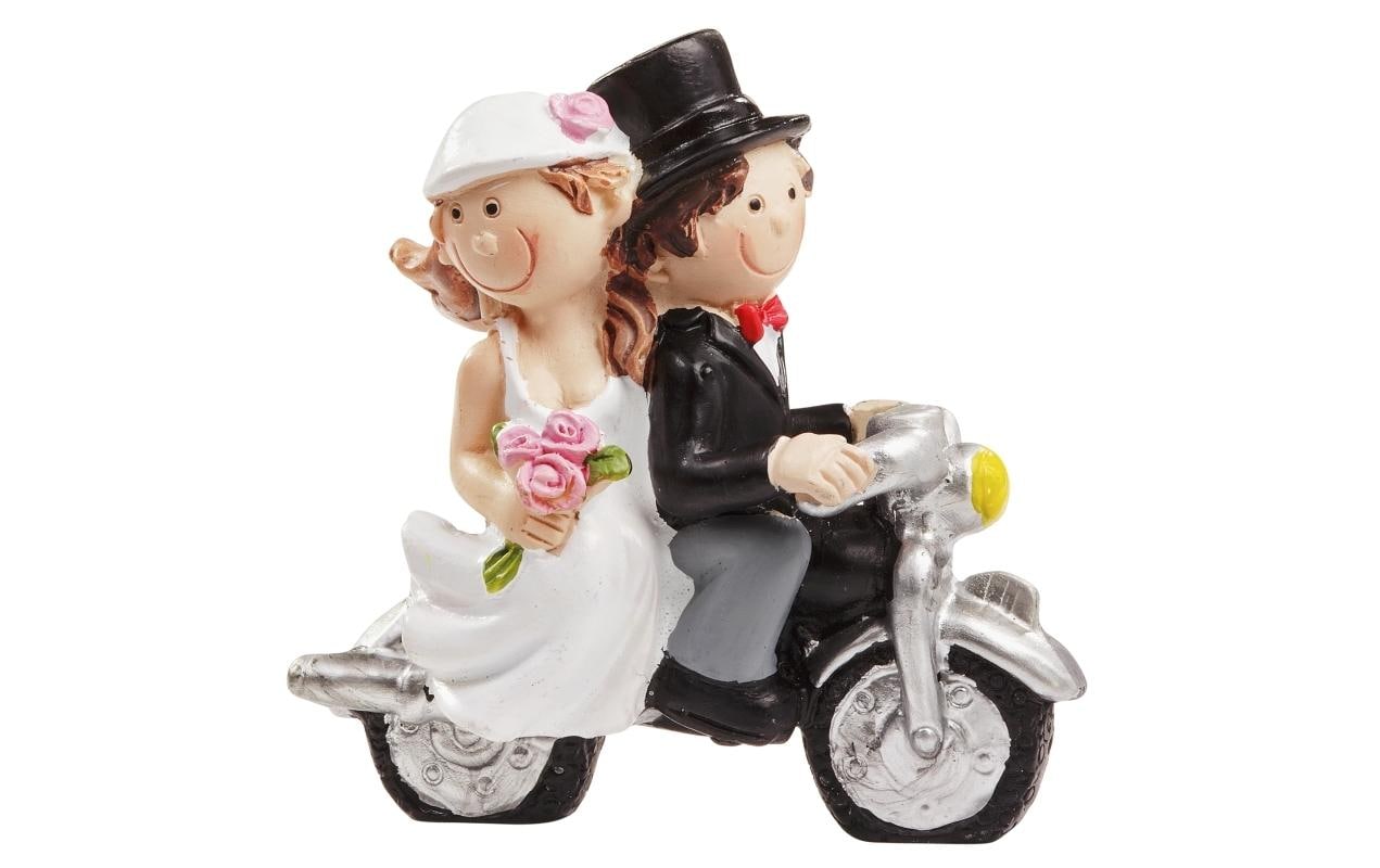 Hobbyfun Mini-Figur Hochzeitspaar auf Motorrad, 6 x 5 cm
