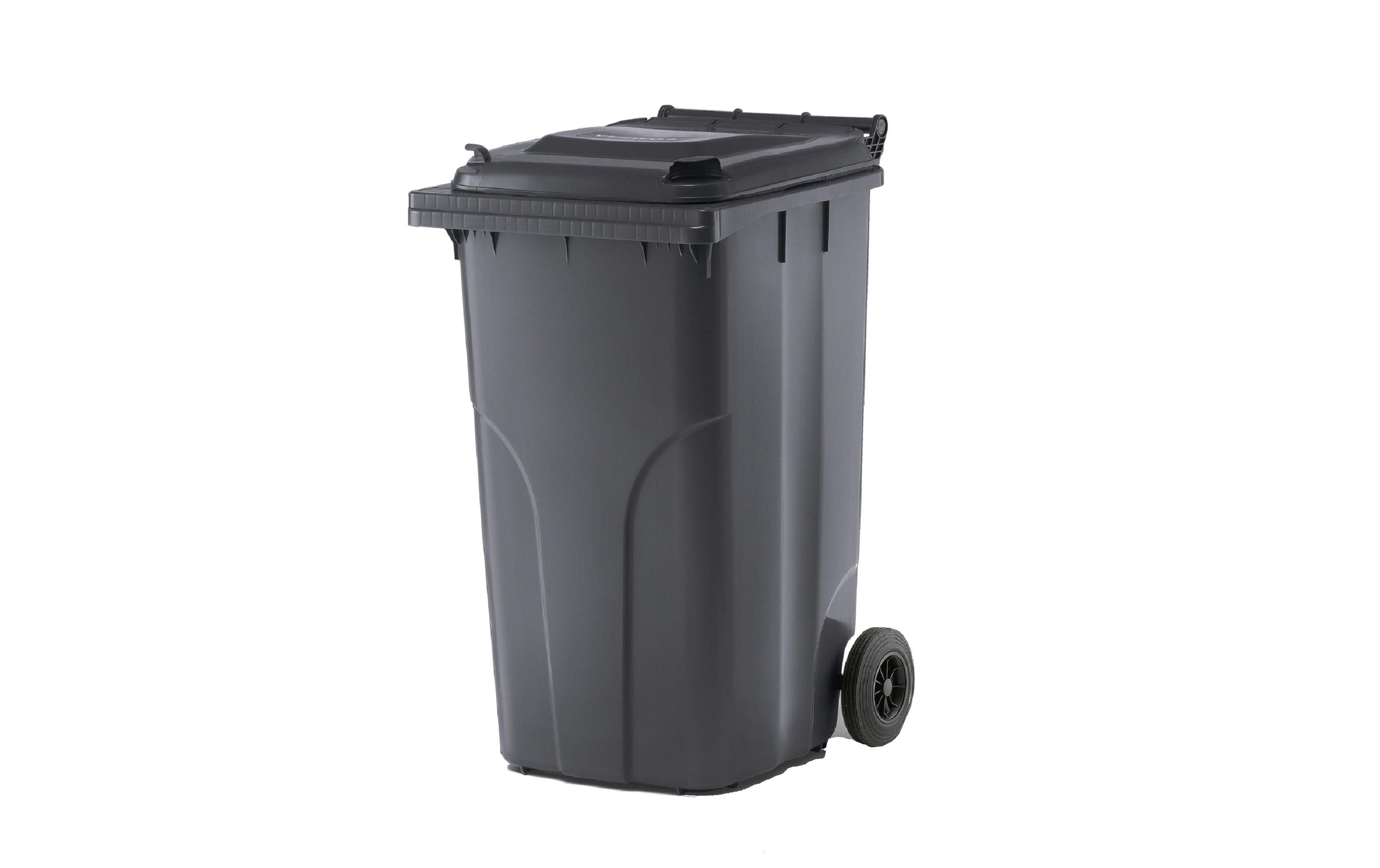 Verwo Kunststoffcontainer 240l Anthrazit, mit Deckel