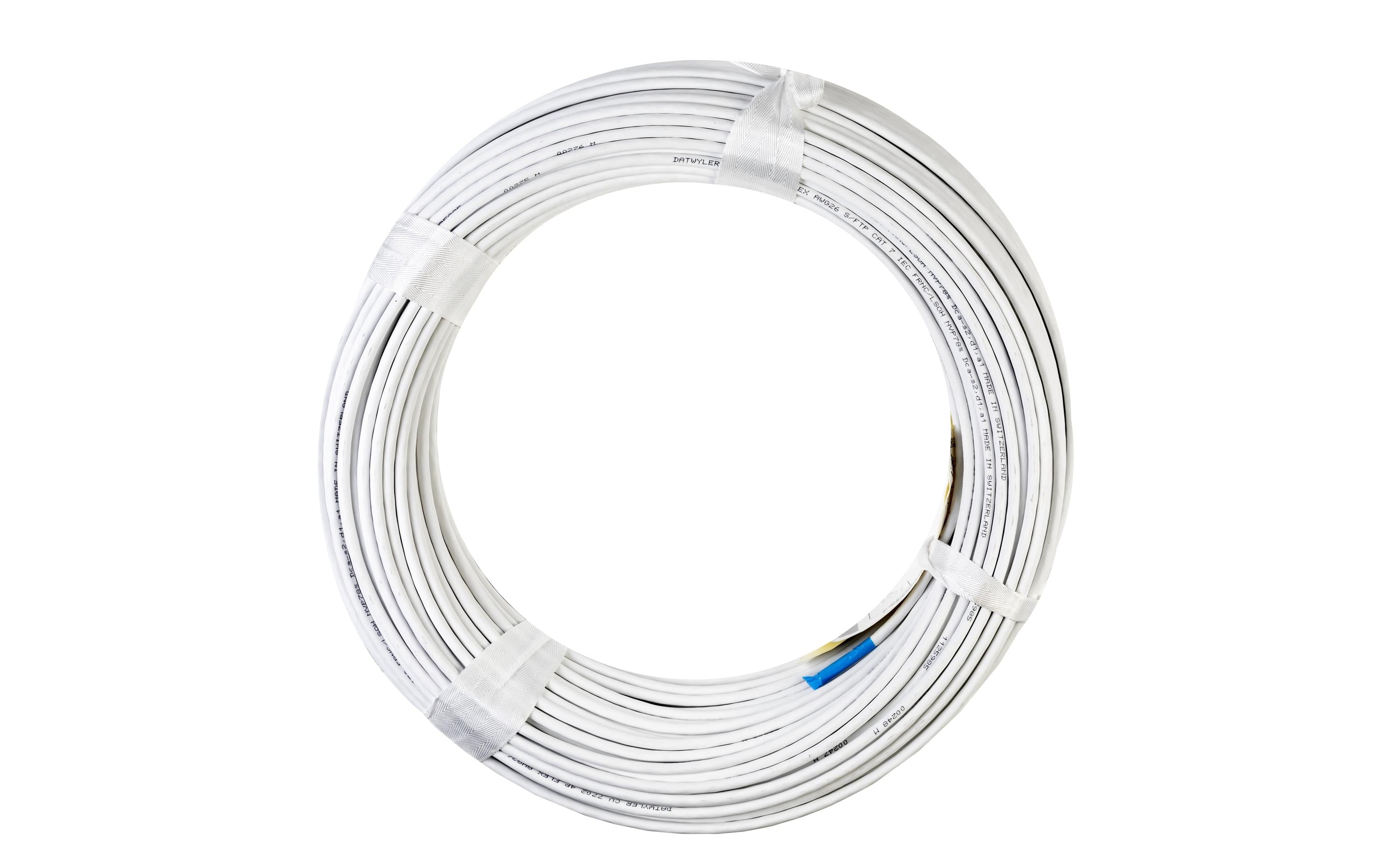 Dätwyler CU 7702 4P Flex TC: Patchkabel Cat.7 ,S/FTP, 100m, weiss, flexibel, AWG26
