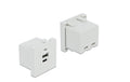 Delock Easy 45 USB Ladeportmodul, weiss USB-C und USB-A, 5V/2.1A