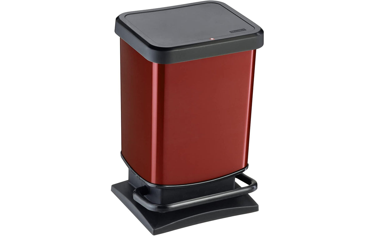 Rotho Treteimer Paso rot metallic Fassungsvermögen 20 Liter