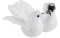 Hobbyfun Partydeko Hochzeitstaubenpaar mit Clip, 11 cm