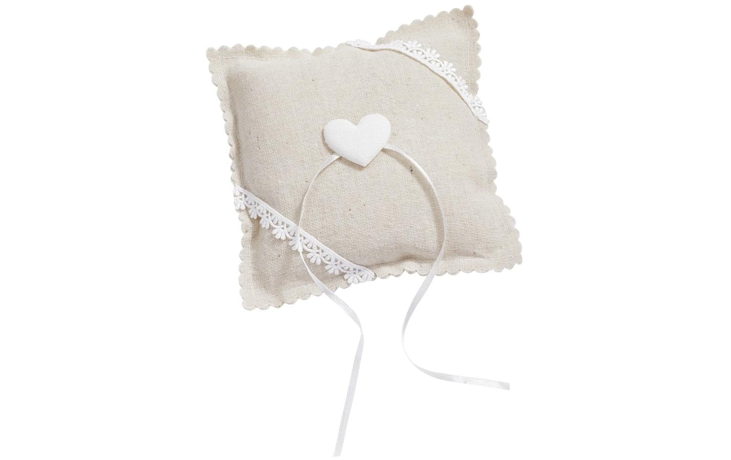Hobbyfun Ringkissen natur 14 cm, Herz