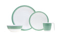 KOOR Geschirrset Melanin green Granite Green, 16-teilig, 4 Personen