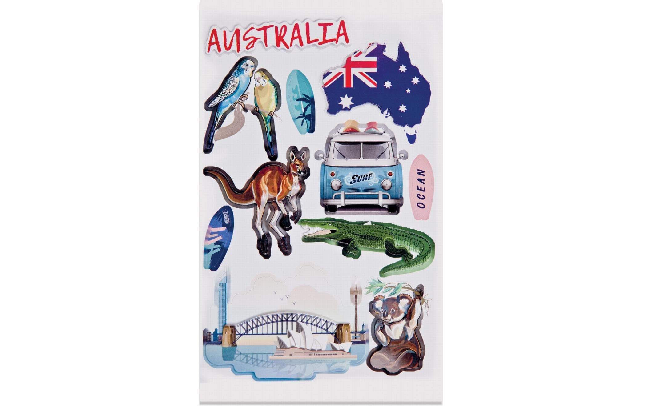 Hobbyfun Sticker, 11 x 17 cm Australien