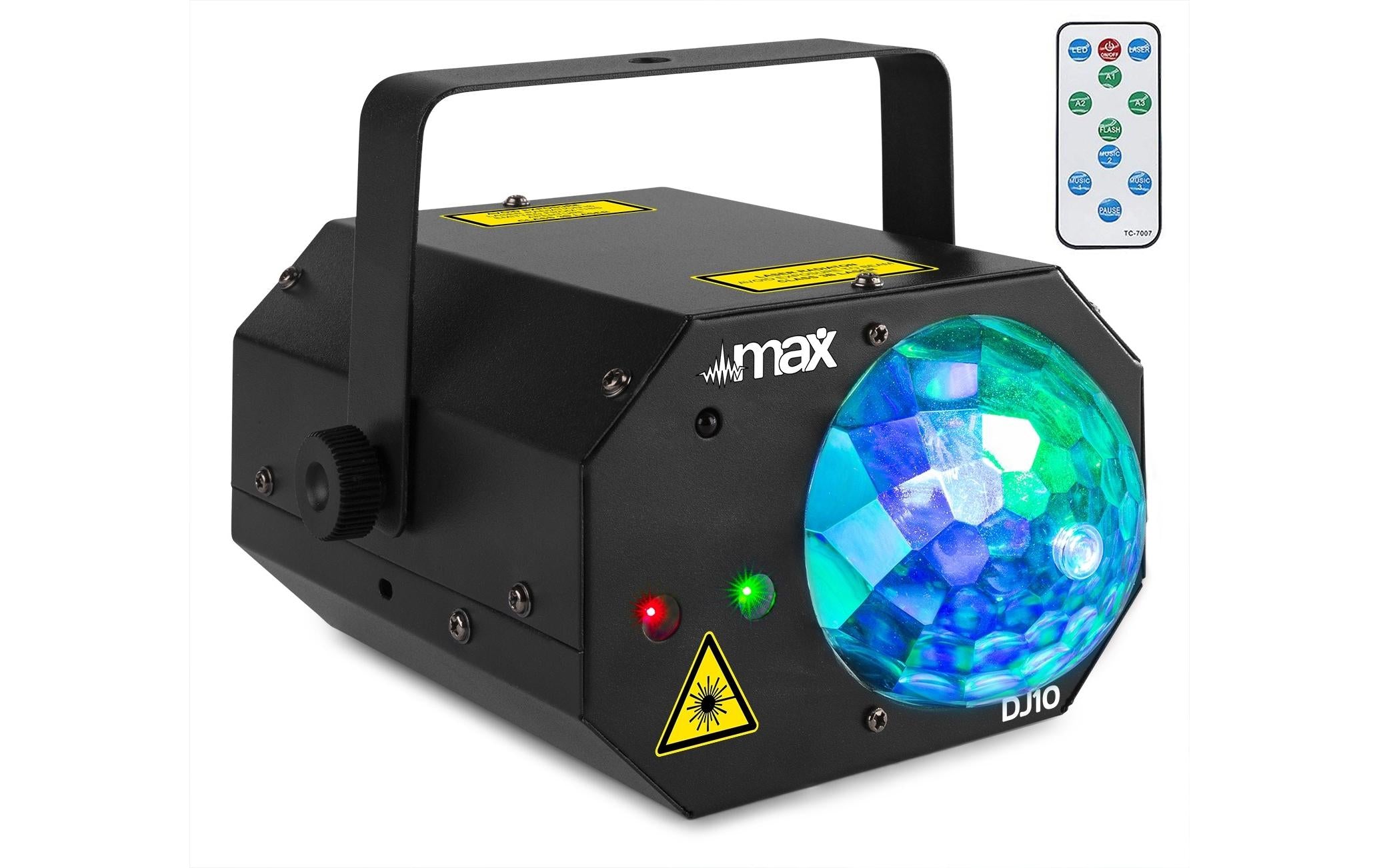 MAX DJ10 Jelly Moon mit rot/grün Laser, USB