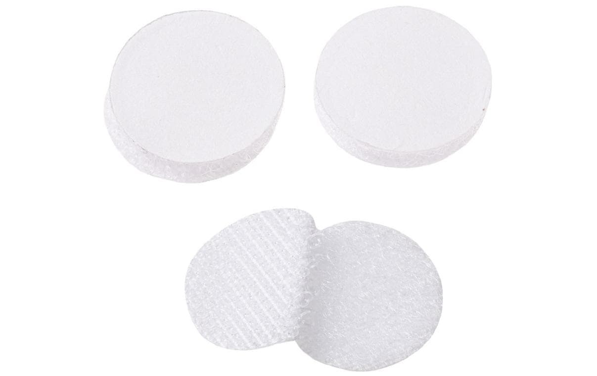 Hobbyfun Klett-Verschluss 20 mm rund weiss, 20 Stück