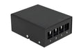 Delock Keystone Leergehäuse: 4 Port,schwarz für Keystone Modul, Wand/Din-Rail Montage