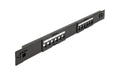 Delock 12-Port 19" Panel, metal schwarz, für Keystone Module