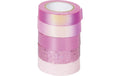 Heyda Washi Tape Effekt Mix Basic Rosa 5 Rollen in 2 Grössen: 5mx12mm, 2mx12mm