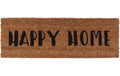 present time Fussmatte Happy Home Schwarz, Kokosfaser, 75 x 26 cm