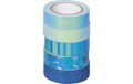 Heyda Washi Tape Effekt Mix Basic Blau 5 Rollen in 2 Grössen: 5mx12mm, 2mx12mm