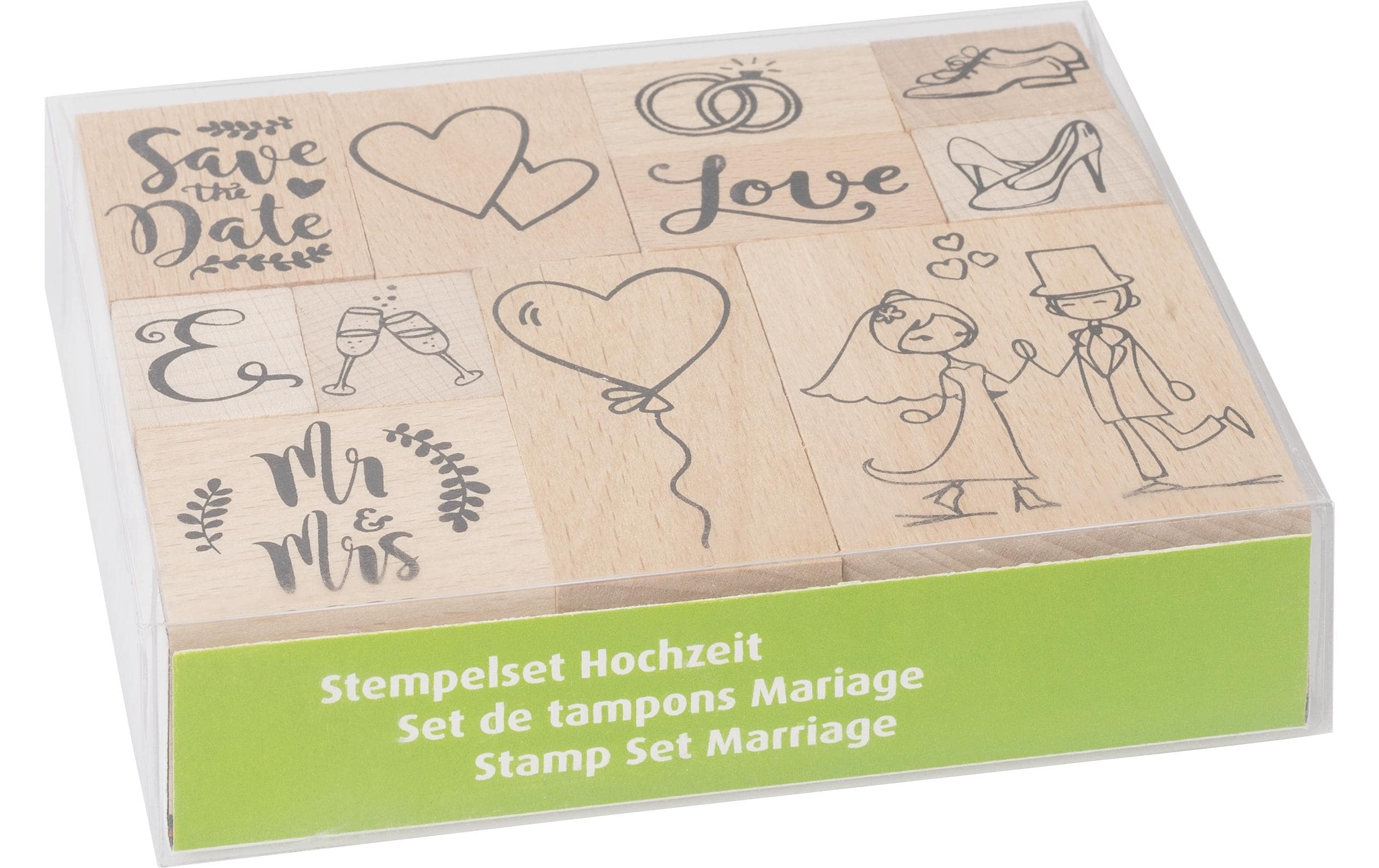Heyda Motivstempel-Set Hochzeit 11 Stempel