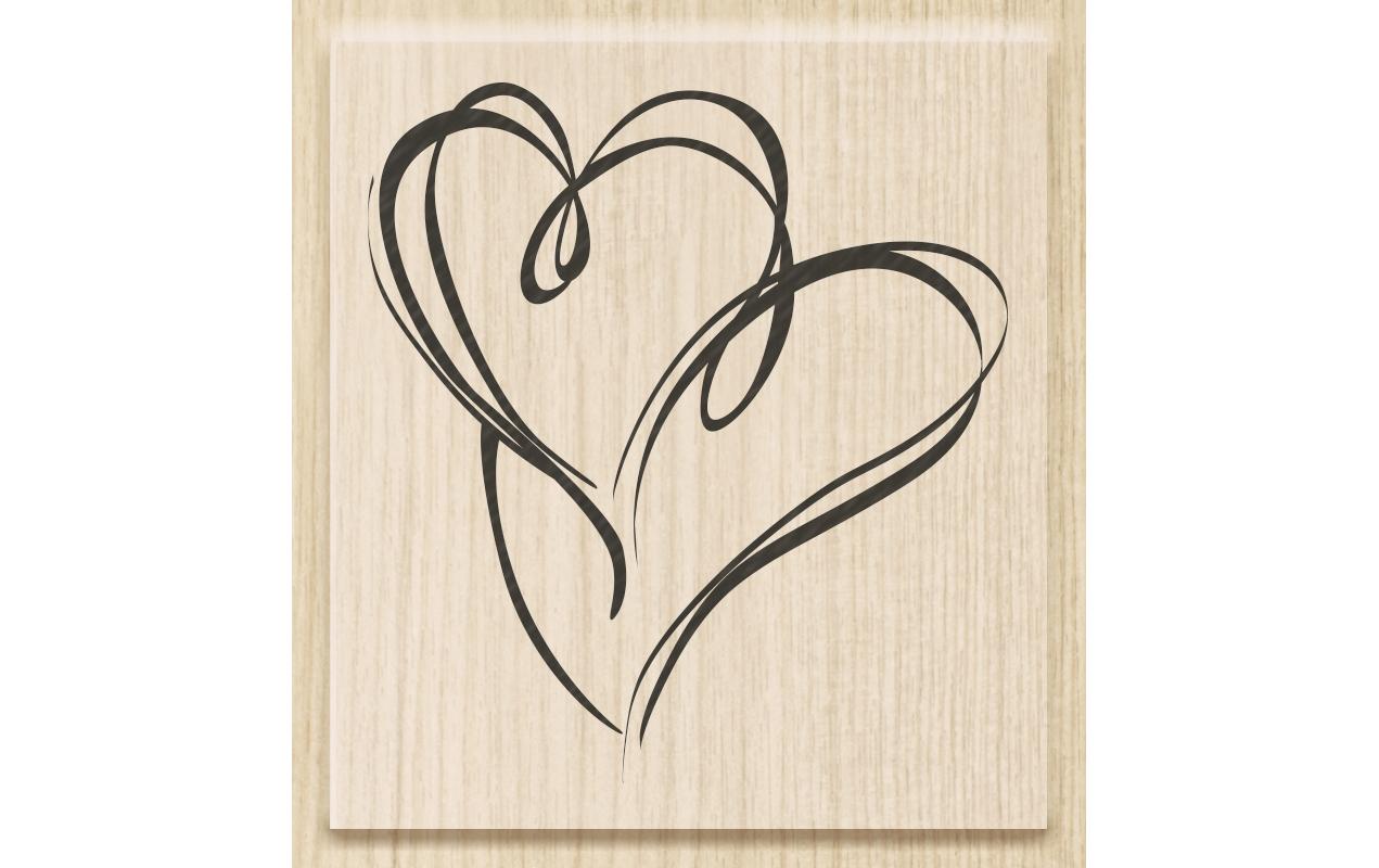 Heyda Motivstempel Heartbeat Grösse: 5.4 x 5.9 cm