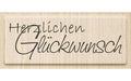 Heyda Motivstempel Herzlichen Glückwunsch Grösse: 6.5 x 2.3 cm