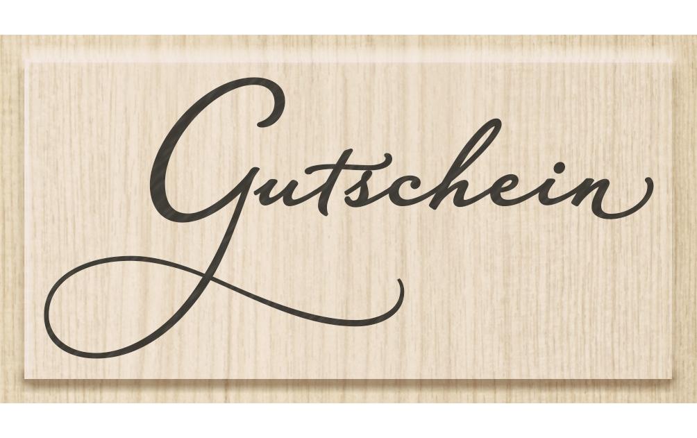 Heyda Motivstempel Gutschein Grösse: 7.5 x 3.5 cm