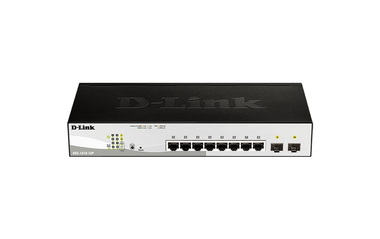 D-Link DGS-1210-10P/E: 10Port Smart PoE 78 Watt PoE Gesamtleistung