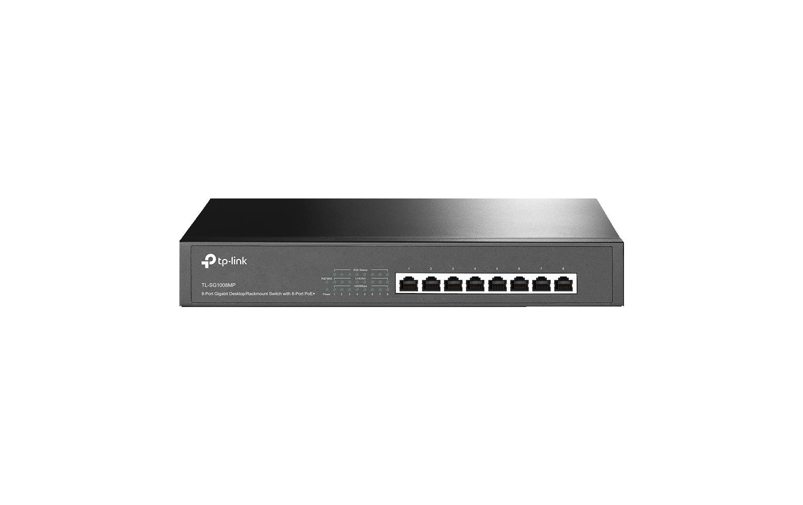 TP-Link TL-SG1008MP V2: 8Port PoE Switch 8xPoE+ 30Watt, Metallgehäuse