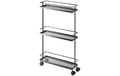 Yamazaki Servierwagen Tower schwarz 3 Fächer, 38x12x66cm