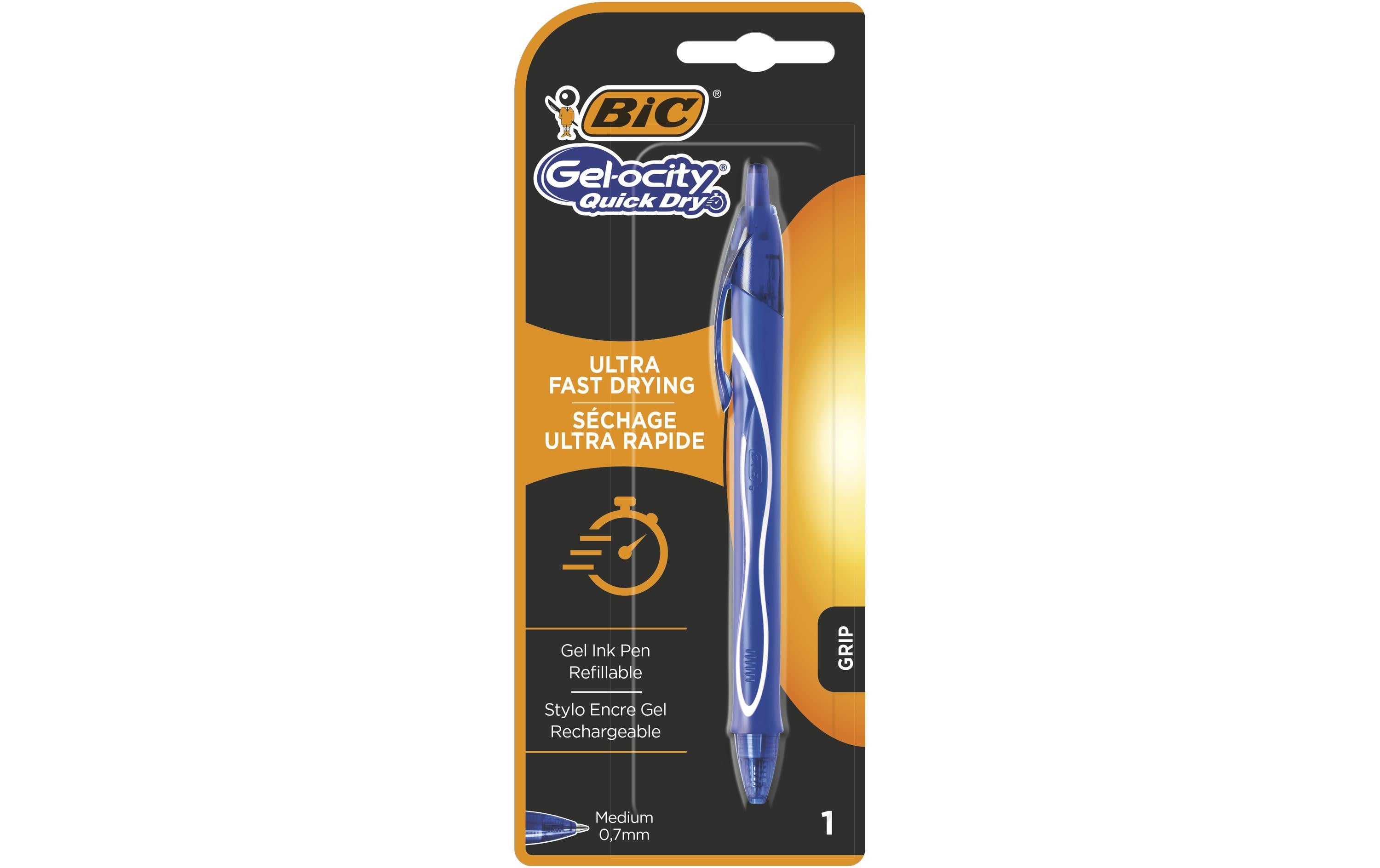 Bic Druck-Gelroller Gel-ocity Quick dry, 0.3 mm, blau