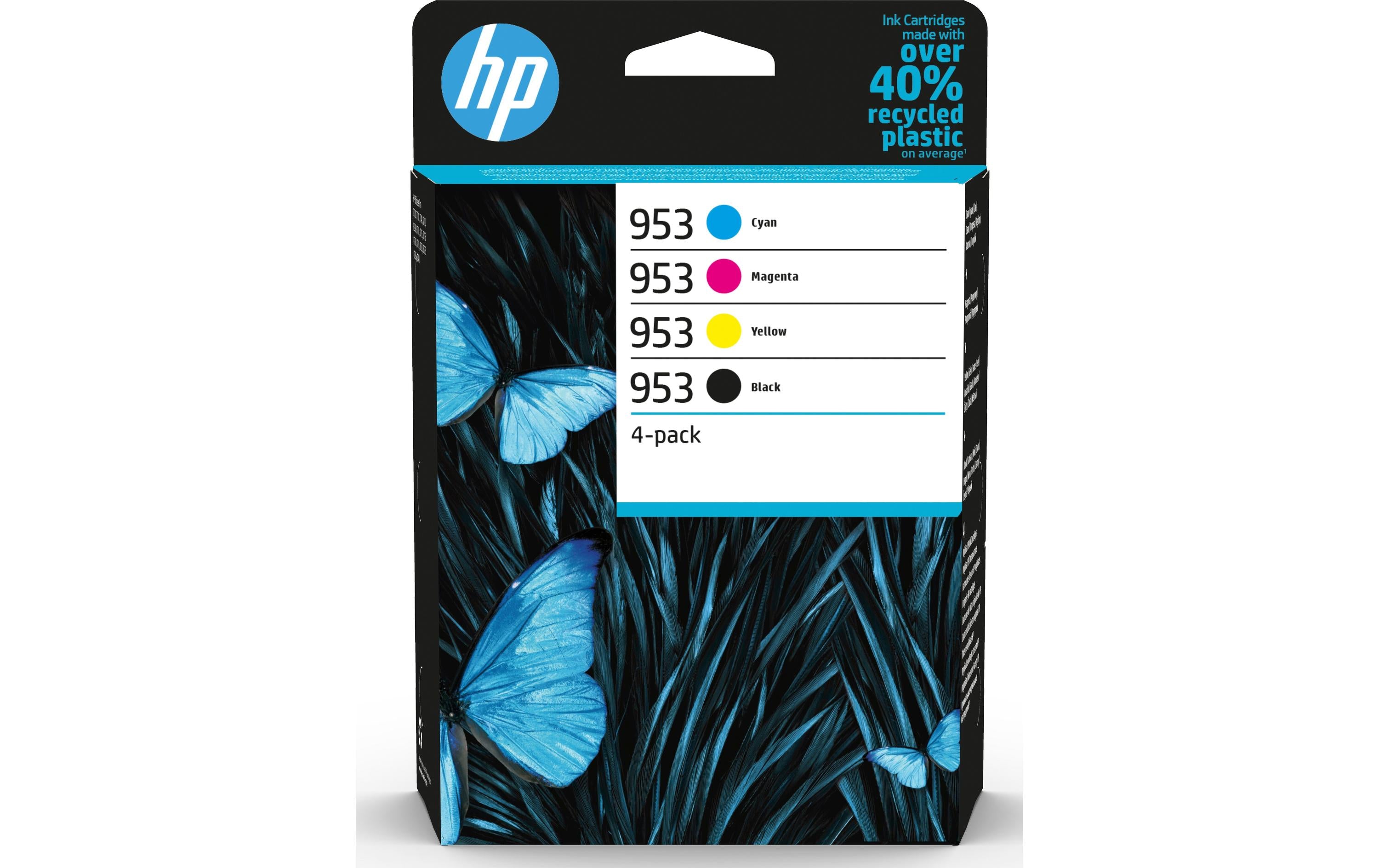 HP Combopack Nr. 953 - (6ZC69AE) 4er-Pack Schwarz, Farben