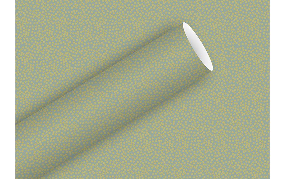 B+C Geschenkpapier Minidots Salbei Grösse 70 cm x 2 m, 80 gm2