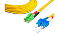 Lightwin LWL HQ Duplex Patchkabel, LSH, 2m Singlemode OS2, E2000/APC-SC kompatibel